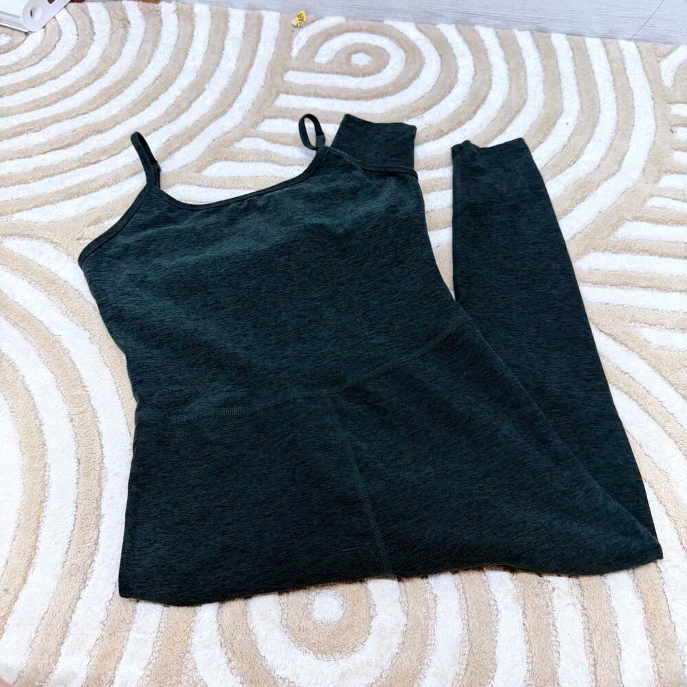 M beyond yoga Dark green Spacedye Midi tank Jumpsuit